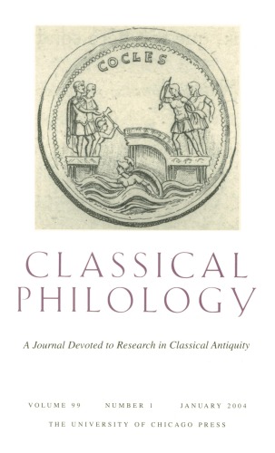 Classical Philology. Vol. 99. Number 1