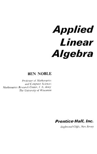 Applied Linear Algebra