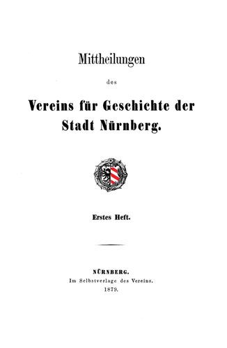 Mitteilungen des Vereins für Geschichte der Stadt Nürnberg