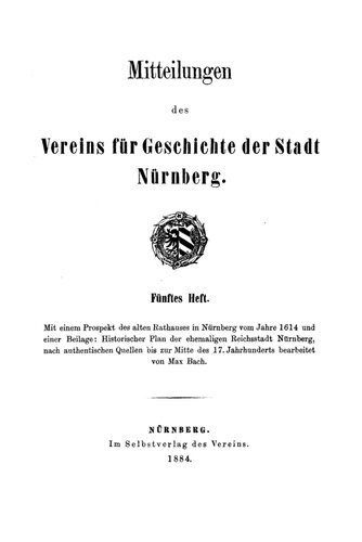 Mitteilungen des Vereins für Geschichte der Stadt Nürnberg