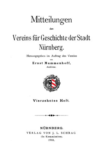 Mitteilungen des Vereins für Geschichte der Stadt Nürnberg