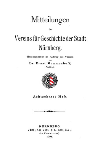 Mitteilungen des Vereins für Geschichte der Stadt Nürnberg