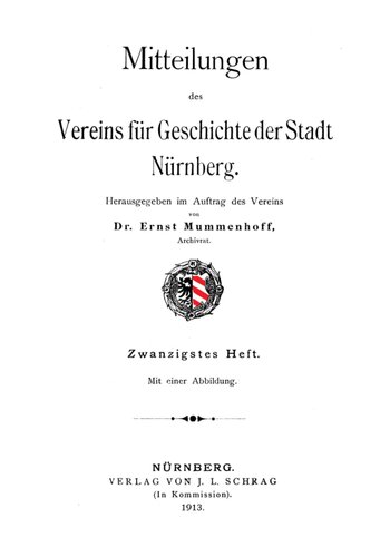 Mitteilungen des Vereins für Geschichte der Stadt Nürnberg