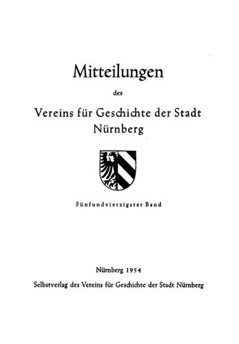 Mitteilungen des Vereins für Geschichte der Stadt Nürnberg