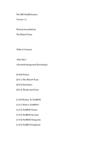 731986-Hacker's Desk Reference - The MH DeskReference