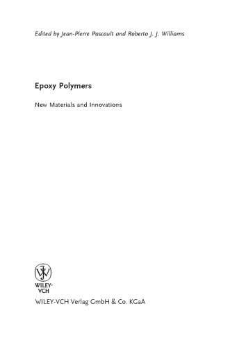 Epoxy Polymers: New Materials and Innovations