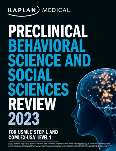 Preclinical Behavioral Science and Social Sciences Review 2023: For USMLE Step 1 and COMLEX-USA Level 1