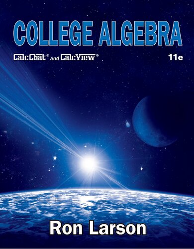 College Algebra. CalcChat and CalcView