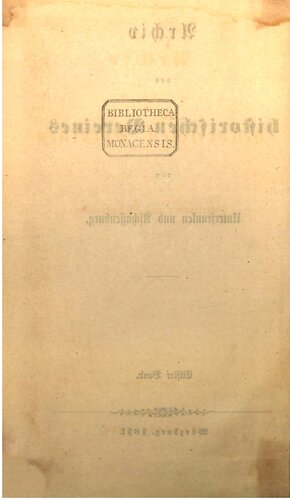 Archiv des Historischen Vereins von Unterfranken und Aschaffenburg