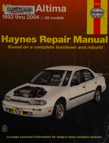 Haynes Nissan Altima Automotive Repair Manual