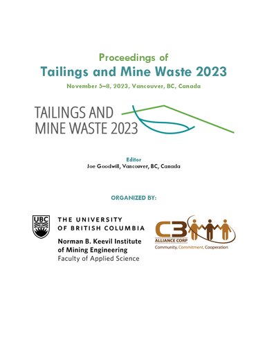 Proceedings of Tailings and Mine Waste 2023