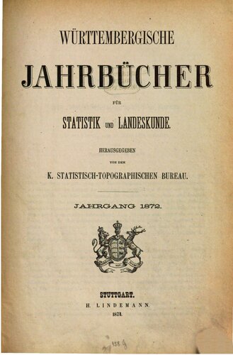 Württembergische Jahrbücher für Statistik und Landeskunde