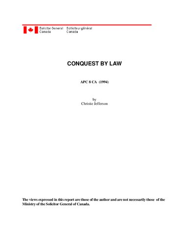Conquest By Law