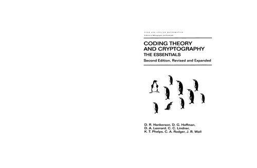 Coding Theory and Cryptography The Essentials