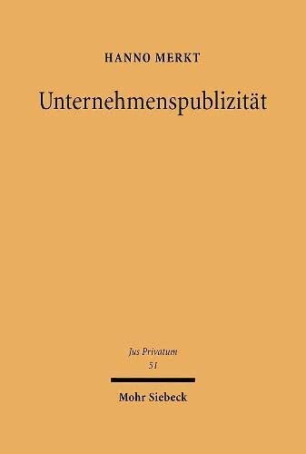 Unternehmenspublizität: Die Offenlegung von Unternehmensdaten als Korrelat der Marktteilnahme