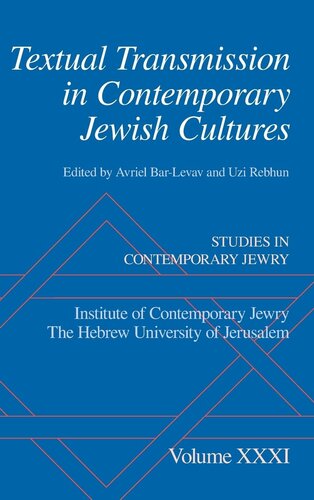 Textual Transmission in Contemporary Jewish Cultures (Studies in Contemporary Jewry)
