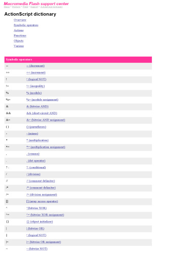 Macromedia Flash MX 2004 ActionScript: Training from the Source
