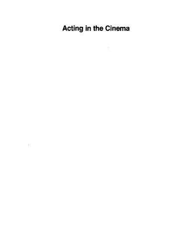 Acting in the Cinema