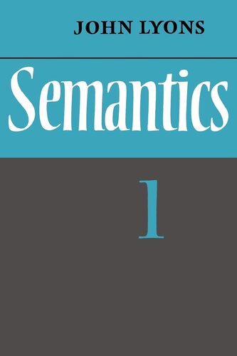 Semantics, Vol. 1