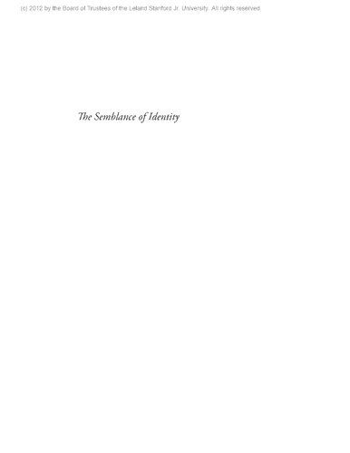 The semblance of identity: aesthetic mediation in Asian American literature