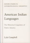 American Indian Languages: The Historical Linguistics of Native America