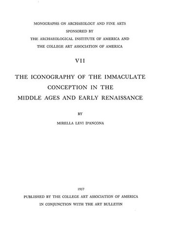 The iconography of the Immaculate Conception in the Middle Ages and early Renaissance