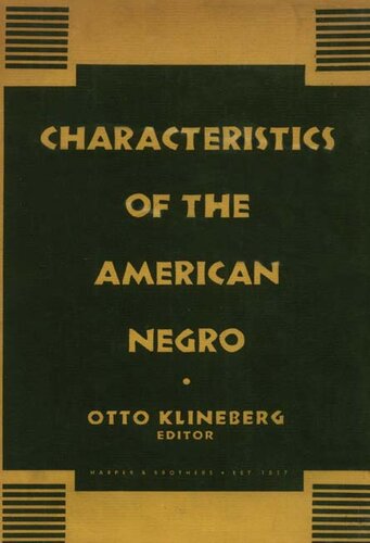 Characteristics of the American Negro