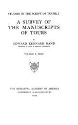 A survey of the manuscripts of Tours