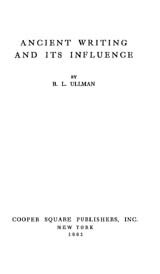 Ancient writing and its influence
