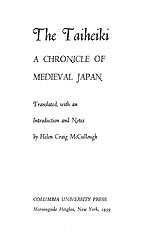 The Taiheiki: a chronicle of medieval Japan