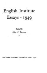 English Institute essays, 1949