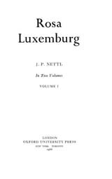 Rosa Luxemburg, Vol. 1