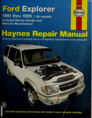 Haynes Ford Explorer, Mazda Navajo & Mercury Mountaineer Automotive Repair Manual