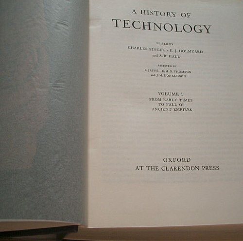 A history of technology, Vol. 1