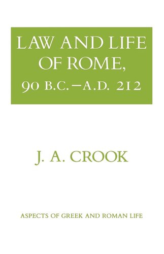 Law and life of Rome
