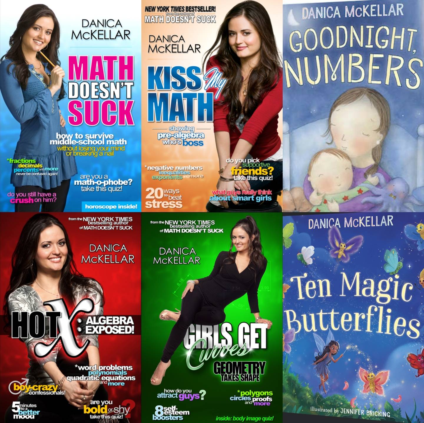 Danica mcKellar 4 book collection math doesn't suck etc