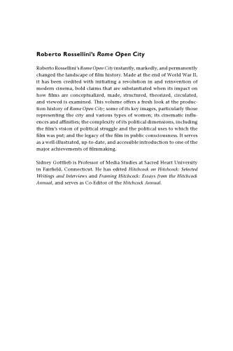 Roberto Rossellini's Rome Open City (Cambridge Film Handbooks)