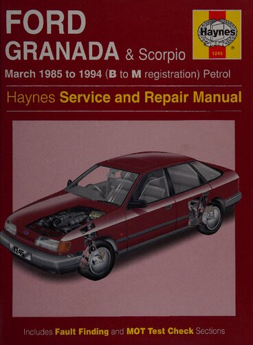 Haynes Ford Granada & Scorpio 1985 to 1994 Service and Repair Manual