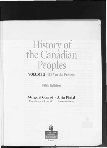 History of the Canadian peoples Volume 2