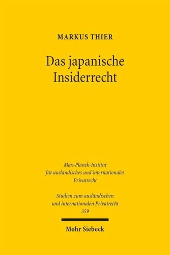 Das japanische Insiderrecht