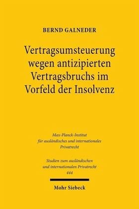 Vertragsumsteuerung wegen antizipierten Vertragsbruchs im Vorfeld der Insolvenz: Eine rechtsvergleichende Untersuchung des 323 IV BGB und Art. 72 CISG unter besonderer Berücksichtigung der 103 ff. InsO. Dissertationsschrift