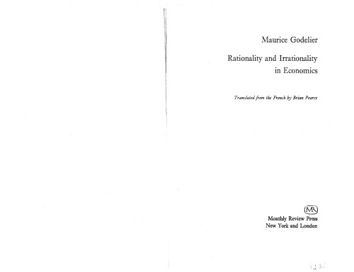 Rationality and Irrationality in Economics