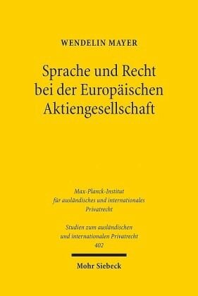 Sprache und Recht bei der Europäischen Aktiengesellschaft: Dissertationsschrift