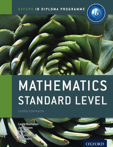 IB Diploma Program Mathematics Course Companion Standard Level (SL)