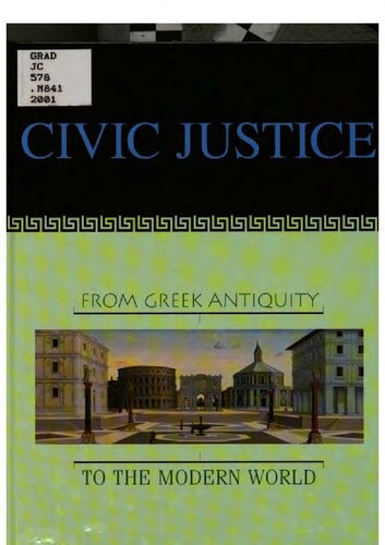 Civic Justice From Greek Antiquity to the Modern World