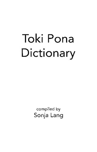 Toki Pona Dictionary