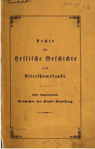 Geschichte der Stadt Grünberg