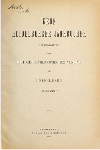 Neue Heidelberger Jahrbücher