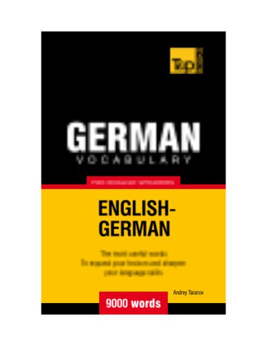 German vocabulary for English speakers - 9000