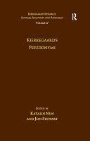 Volume 17: Kierkegaard's Pseudonyms
